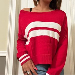 GARAGE red and white striped sweater!